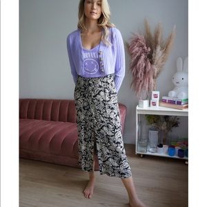 UO beach button front maxi skirt
